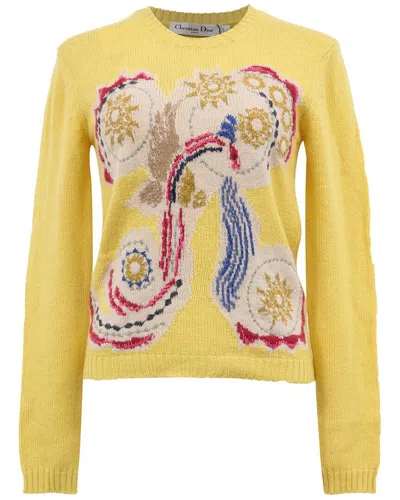 Pre-owned Dior Embroidered Crewneck Sweater