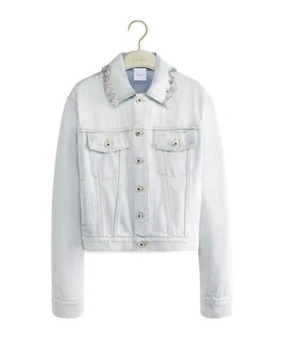 Dior Embroidered Jacket In Blue