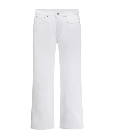 Dior Embroidered Jeans In White