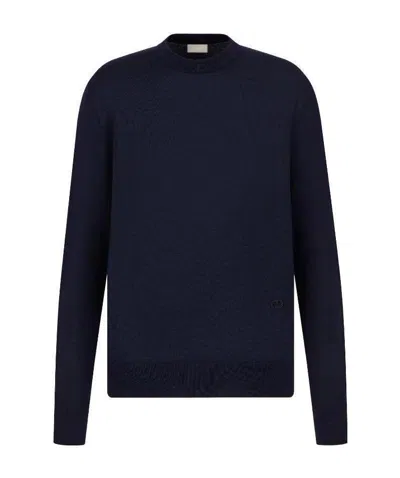 Dior Embroidered Pullover With Logo In Black