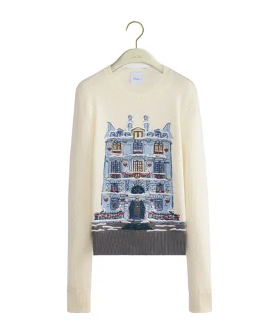 Dior Embroidered Sweater In Neutral