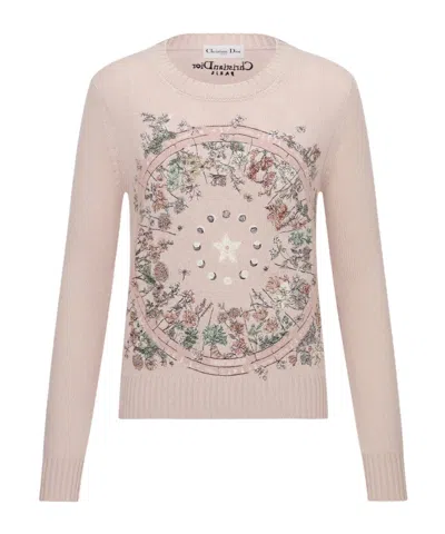 Dior Embroidered Sweater In Pink
