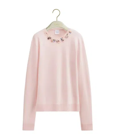 Dior Embroidered Sweater In Pink