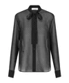 Dior Embroidery Lace Collar Shirt In Black