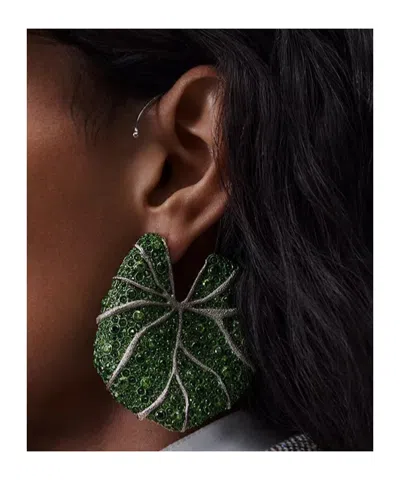Dior En Fleurs Earrings In Green