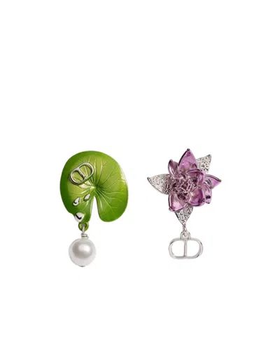 Dior En Fleurs Earrings In Green