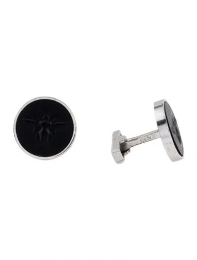 Pre-owned Dior Enamel Bee Cufflinks In Multi
