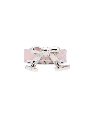 Pre-owned Dior Enamel Cd Bow Ring - Size 6 (authentic Pre-loved)