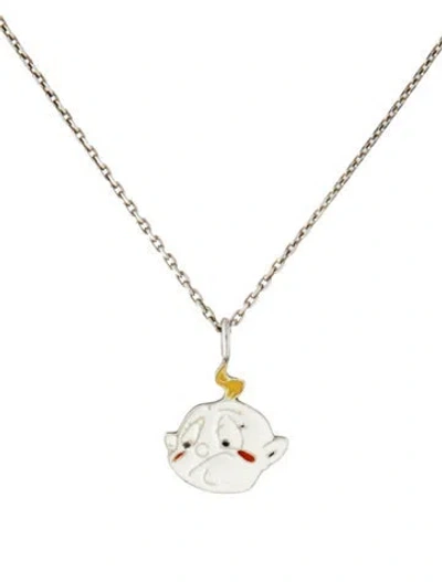 Pre-owned Dior Enamel Pendant Choker Necklace, 14.5" In Multi