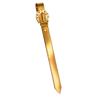 Pre-owned Dior Equestrian Brass Letter Opener By Christian  (signed) - France 1970s In Orange