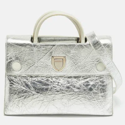 Pre-owned Dior Ever Medium Silver Leather Tote