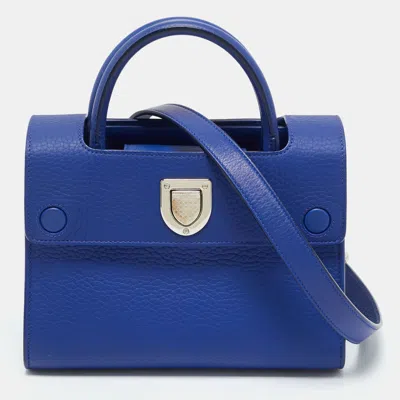 Pre-owned Dior Ever Top Handle Bag In Blue