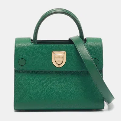 Pre-owned Dior Ever Top Handle Bag In Green