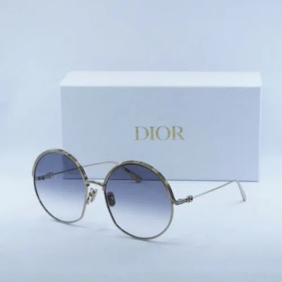 Pre-owned Dior Ever R1u C0a2 Gold/gradient Grey 61-18-140 Sunglasses Authentic In Gray
