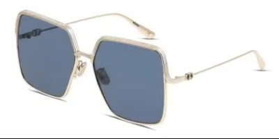 Dior Eversior S1u Blue Gradient Square Ladies Sunglasses Cd4026un 10w 60 In ["white","blue","gold Tone"]