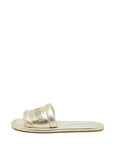 Pre-owned Dior Every-d Sandals In Gold