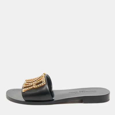 Pre-owned Dior Evolution Flat Slide Sandals Size 37