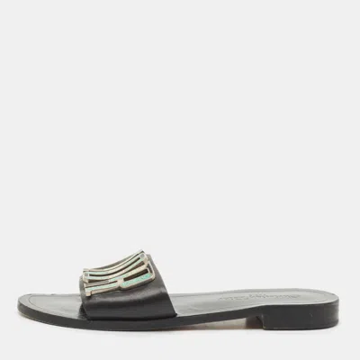 Pre-owned Dior Evolution Flat Slides Size 38.5