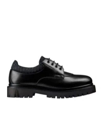 Dior Explorer Derby Shoes In Black