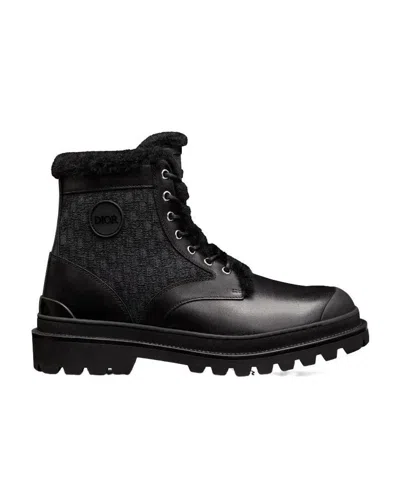 Dior Explorer Logo Boots In Black