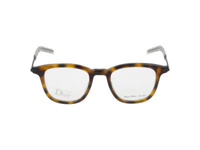 Dior Eyeglasses In Havana Matt Black
