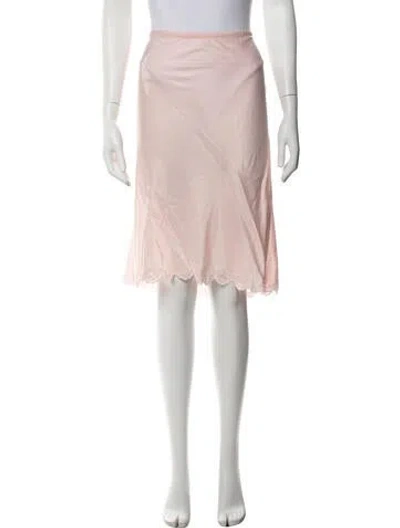 Pre-owned Dior Eyelet Trim Midi Length Skirt In Neutrals