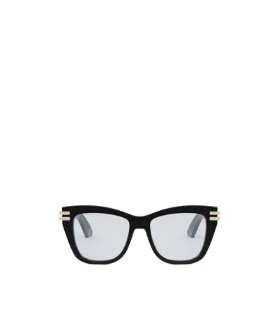 Dior Eyewear Butterfly Frame Glasses In White