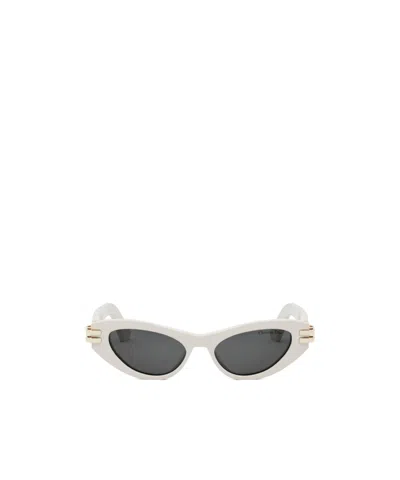 Dior Eyewear Butterfly Frame Sunglasses In White