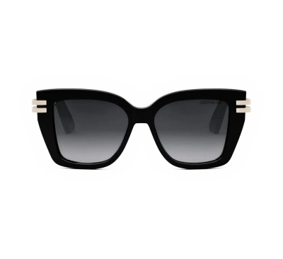 Dior S1i Sunglasses In Black/gray Gradient