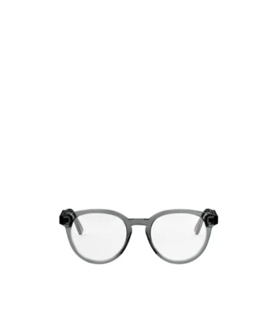Dior Eyewear Botanicao R3i Round Frame Glasses In White