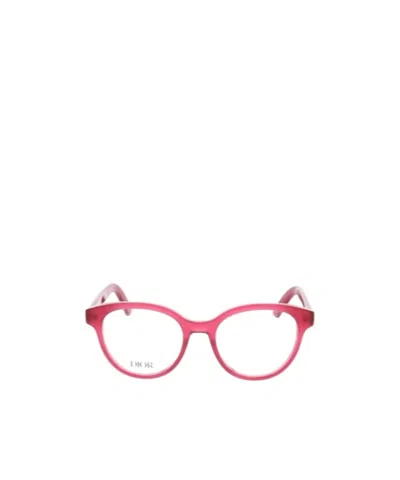 Dior Eyewear Midnighto R1i Round Frame Glasses In Pink