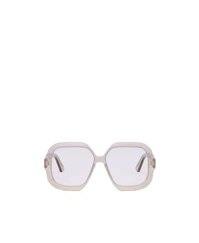 Dior Eyewear Irregular Frame Glasses In Gray