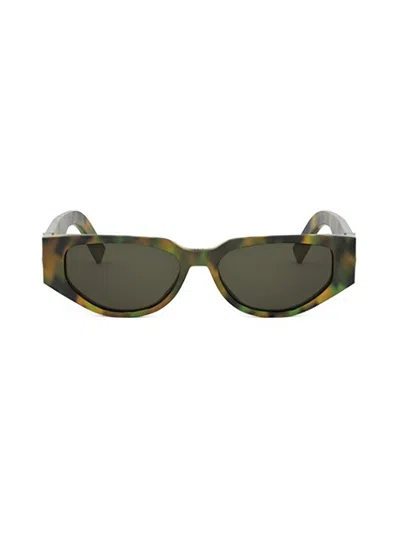 Dior Eyewear Irregular Frame Sunglasses In Green
