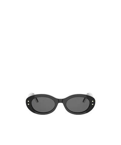 Dior Eyewear Oval-frame Sunglasses In Black