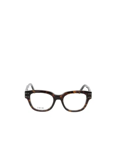 Dior Eyewear Rectangle Frame Glasses In Black