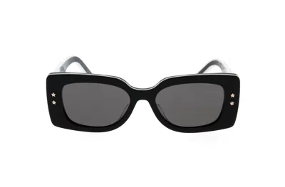 Dior Eyewear Rectangle Frame Sunglasses In Black