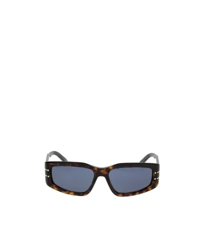 Dior Eyewear Rectangle Frame Sunglasses In Gray