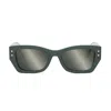 Dior 'pacific S2u 53mm Rectangular Sunglasses In Green