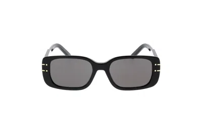 Dior Eyewear Rectangular Frame Sunglasses In Black