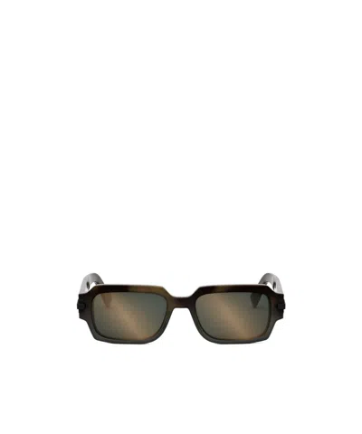 Dior Eyewear Rectangular Frame Sunglasses In Black