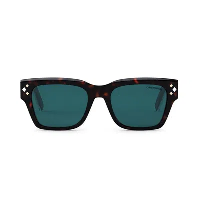 Dior Eyewear Rectangular Frame Sunglasses In Brown