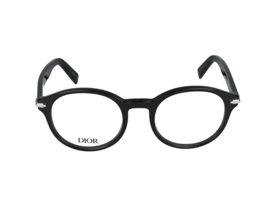 Dior Eyewear Round Frame Glasses In Black