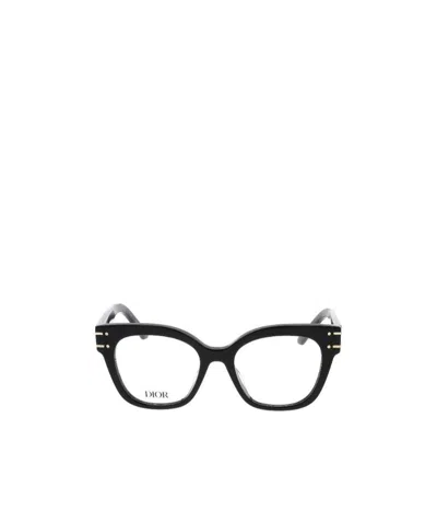 Dior Eyewear Round Frame Glasses In Black