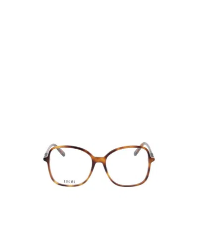 Dior Eyewear Square Frame Glasses In Brown