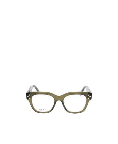 Dior Eyewear Square Frame Glasses In Green