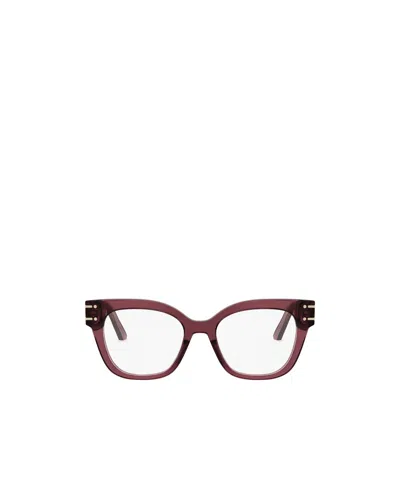 Dior Eyewear Square Frame Glasses In Red