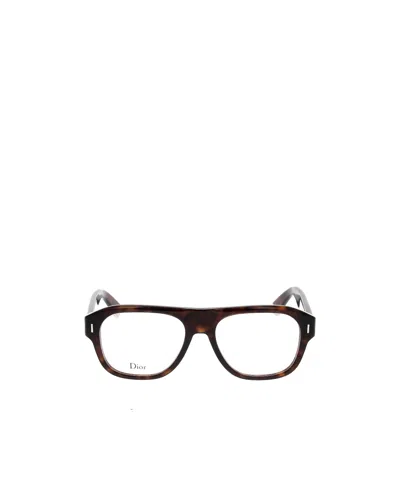 Dior Eyewear Square Frame Glasses In Brown