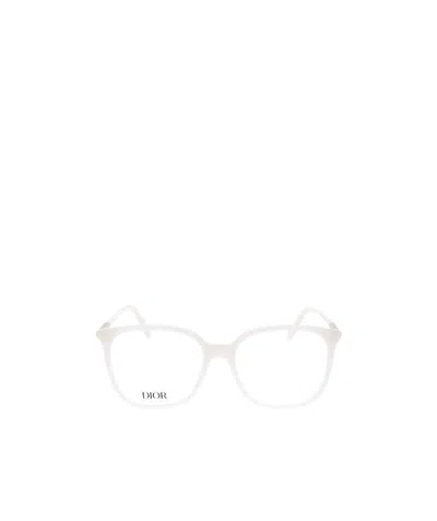 Dior Eyewear Square Frame Glasses In White