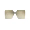 Dior 'club M5u Rectangular Shield Sunglasses In Gold