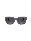 Dior 30montaigne S8f Square Sunglasses, 54mm In Dark Purple Grey Gradient